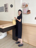 ASH女鞋2025夏季新款VIRGY真皮羊皮涼鞋女厚底露趾一字扣夏季女 黑色 35 曬單實(shí)拍圖