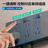 奧克斯擴展插座帶電源線(xiàn)多功能臥室墻壁拓展轉換插座廚房插排插線(xiàn)板白色 曬單實(shí)拍圖