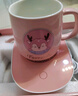 園洲綠恒溫杯暖暖加熱杯墊馬克杯生日禮物女生伴手禮教師節禮物送女老師 杏黃色暖暖杯加熱杯墊+勺子+禮盒 曬單實(shí)拍圖