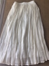 品彩（PinCai）半身裙女溫柔風(fēng)純白流光網(wǎng)紗半身裙中長(cháng)款大裙擺百褶裙P52B073 曬單實(shí)拍圖