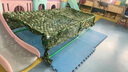匍匐前進兒童軍體課障礙器械感統(tǒng)訓練爬行鉆洞道具幼兒園軍訓比賽 匍匐前進叢林款（兒童款） 曬單實拍圖