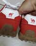 駱駝（CAMEL）情侶穿搭好物德訓鞋山海紅色黃色復古休閑運動(dòng)男女防滑板鞋 7606B，正紅/象牙白，女 35 曬單實(shí)拍圖
