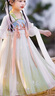 安妮優(yōu)兒中秋節(jié)女童漢服中國風超仙連衣裙2025裙子古風兒童古裝 綠色 120 曬單實拍圖