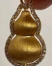 老廟黃金吊墜金葫蘆古法可轉(zhuǎn)動(dòng)福祿足金鑲嵌鎖骨鏈項(xiàng)墜送女友生日禮物 聯(lián)系客服可換黑繩+贈(zèng)送足金金珠 曬單實(shí)拍圖