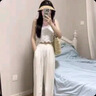 媽媽本色孕婦褲夏季2025新款孕期不勒肚子可調(diào)節(jié)薄款外穿休閑闊腿褲奶芙褲 杏色 【軟糯奶芙褲 腰圍可調(diào)節(jié)】 XL 曬單實(shí)拍圖