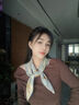 吳蠶里（WUCANLI）2025新款真絲羊毛小方巾絲巾女士新款春季圍巾系脖高級感薄款護頸 情迷自然柔米黃(真絲羊毛雙面雙 曬單實拍圖