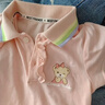 Classic Teddy精典泰迪童裝女童短袖連衣裙兒童polo裙寶寶時(shí)尚公主裙 粉色  120 曬單實(shí)拍圖