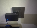 國際電工雙USB插座面板20W快充墻壁無需充電頭Type-c家用五孔插座快充面板 【鋼化玻璃款】雅灰20W快充插座 曬單實(shí)拍圖