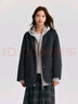 森馬（Semir）外套女中長款西裝領(lǐng)通勤百搭寬松2024冬新款含羊毛雙面呢夾克 灰色調(diào)00322 160/84A/M 曬單實(shí)拍圖