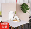 純色雙面背景板便攜折疊拍照布白色背景板攝影道具靜物產(chǎn)品圖片背景墻防水防油擺拍直播拍攝背景 雙面白+雙面咖+雙面咖 3張組合【送3個卡個扣】 40*40cm 曬單實拍圖