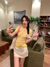 黛芮婷米白色波點(diǎn)半身裙女夏季a字小個(gè)子短裙夏天掐腰半裙包臀裙子穿搭 波點(diǎn)半身短裙 M 曬單實(shí)拍圖