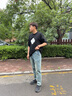 馬克華菲復古錐形牛仔褲男2025新款秋季男士褲子寬松潮牌百搭九分褲子男 曬單實(shí)拍圖