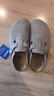 BIRKENSTOCK勃肯德國(guó)進(jìn)口女款牛皮絨面革時(shí)尚灰色Boston包頭拖鞋 石灰色窄版1027751 37 曬單實(shí)拍圖