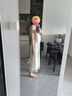 Olrain【度假風(fēng)流蘇鏤空蕾絲套裝】歐芮兒時(shí)尚套裝女夏季女裝兩件套 奶茶杏 L 曬單實(shí)拍圖