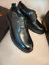 老爺車(chē)高端男鞋100%頭層牛皮皮鞋男英倫時(shí)尚厚底男士皮鞋真皮商務(wù)休閑鞋 LYC5910黑色 41 [偏大一碼] 曬單實(shí)拍圖