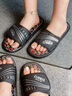 凱倫詩(shī)（CLORIS）足底按摩拖鞋男女保健穴位腳底養生足療鞋媽媽生日禮物實(shí)用送父母 瑞紅禮盒--黑色旗艦款S碼(36-39碼) 曬單實(shí)拍圖