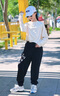 安德瑪（Under Armour）男女童運動長褲大童寬松針織休閑束口褲243125166 黑色 150cm 曬單實拍圖