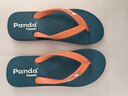 PANIAPANIA泰國進(jìn)口天然橡膠人字拖鞋男夏季休閑沙灘夾腳戶(hù)外 天藍+橘帶 36-37 曬單實(shí)拍圖