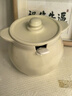 風(fēng)之草豬油罐耐高溫陶瓷罐帶蓋調(diào)料罐鹽罐油壺廚房儲物器皿辣椒油罐廚具 陶瓷豬油罐奶白色 小號約700ml 曬單實(shí)拍圖