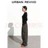 UR2025秋季新款女裝休閑立體蝴蝶結短款修身長(cháng)袖T恤UYY450300 黑色 S 曬單實(shí)拍圖