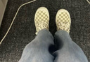 VANS范斯官方 Authentic棋盤格元?dú)馇逍履信夹?棕白棋盤格 37  曬單實(shí)拍圖