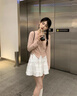 皓娥 白色蛋糕裙女高腰顯瘦a字裙春夏2025新款芭蕾風(fēng)半身裙蓬蓬短裙 【白色-含打底】 M 曬單實(shí)拍圖