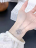 摩卡美鉆18K金鉑金河南人工人造培育鉆石馬眼水滴滿(mǎn)鉆四葉草鎖骨項鏈套鏈 鉑金吊墜+鉑金鏈/培育鉆/證書(shū) 總約10分 曬單實(shí)拍圖