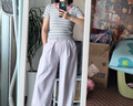 浪莎彎刀褲子女夏季薄款2025新款冰絲防曬速干褲垂感寬松休閑山本褲 曬單實(shí)拍圖