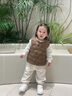 高梵兒童羽絨服黑金5.0鵝絨服男女童寶寶保暖輕薄羽絨馬甲可收納內膽 YT橡木棕 90 (充絨量18g) 曬單實拍圖