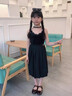 艾卡諾 I.KARNOW女童百褶裙春秋半身裙兒童2025新款秋裝洋氣長(cháng)裙大童學(xué)院風(fēng)jk裙子 3439白色+4457黑色【夏季套裝】 120 曬單實(shí)拍圖