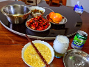 富得萊 熱菜板 飯菜保溫板+電磁爐火鍋+自動旋轉(zhuǎn)盤餐桌 多功能電熱暖菜板墊 圓形黑色80cm 曬單實拍圖