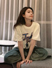 森馬（Semir）[商場同款]瘋狂動物城短袖T恤女寬松2025新款夏卡通上衣炸街 本白10101 M 曬單實拍圖