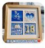 木丁丁 DIY油畫棒畫框 生日快樂手工繪制墻上裝飾掛畫數(shù)字油畫生日禮物 原木色【四宮格+全套工具】 曬單實(shí)拍圖