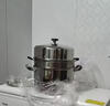 拓進(jìn)德國進(jìn)口品質(zhì)特厚蒸鍋316L食品級不銹鋼雙三層蒸籠蒸包子饅頭家用 【316不銹鋼特厚】30CM二層（1鍋+2 1cm 曬單實(shí)拍圖