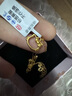京越隆足金999哈嘍 Kitty吊墜 黃金KT貓框蝴蝶結吊墜女項鏈送女友禮物 黃金小鏤空KT愛心約0.45-0.55g+金色銀鏈 曬單實拍圖
