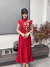 枝己紅色新中式新娘旗袍敬酒服2025新款古裝婚紗結(jié)婚訂婚回門服 QP04 L 曬單實(shí)拍圖