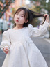 G.DUCKKIDS童裝女童連衣裙春秋季新款兒童裙子秋裝花童蓬蓬裙女孩生日禮服裙 白色【春秋款】 90 尺碼1~2歲【 80-90cm】cm 曬單實(shí)拍圖