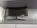 華碩（ASUS）34英寸準4K 250hz曲面帶魚(yú)屏Fats VA快速液晶0.5ms HDR400曲率1500R電競顯示器VG34WQML5A 曬單實(shí)拍圖