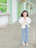 可英 GOWINBABY女童牛仔褲開(kāi)叉2025春秋小女孩喇叭褲女寶修身時(shí)尚藍(lán)色嬰幼兒長(zhǎng)褲 藍(lán)色 130 （適合身高120cm-130cm） 曬單實(shí)拍圖