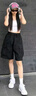 棉致涼感薄款運動(dòng)工裝短褲女夏季速干外穿冰絲寬松顯瘦休閑五分褲 1646黑色【高品質(zhì)23】 3XL 160-180斤 曬單實(shí)拍圖