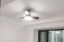 惠普中古風(fēng)扇燈2025新款大氣復(fù)古吊扇燈客廳餐廳胡桃木色帶燈風(fēng)扇吊燈 1級(jí)能效-3葉36寸-無極調(diào)光 曬單實(shí)拍圖