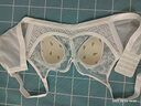 浪莎內(nèi)衣女夏季超薄大胸顯小收副乳文胸防下垂蕾絲水晶杯大碼胸罩 珍珠白 80C 【BC通杯】 曬單實拍圖
