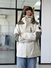 探路者（TOREAD）三合一沖鋒衣戶外防風(fēng)防水秋冬保暖登山服外套 極地白\軍綠 M  曬單實拍圖