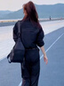 熒蒂（YINGDI）歐貨休閑運(yùn)動(dòng)套裝女2025年新款春秋時(shí)尚洋氣跑步運(yùn)動(dòng)服兩件套顯瘦 黑色 L 曬單實(shí)拍圖
