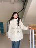 鴨鴨中長款羽絨服女士2025年冬季新款收腰連帽時尚保暖顯瘦派克服外套 酒紅色 M (建議110-125斤) 曬單實拍圖