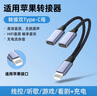 aprilbuy手機音頻轉接口適用蘋(píng)果轉雙Type-C充電加音頻耳機線(xiàn)邊充電邊直播OTG一分二雙母口Typec插頭轉換器 蘋(píng)果轉3.5mm音頻+蘋(píng)果母充電 人字形編織 曬單實(shí)拍圖