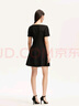 VEROMODA 連衣裙女2025夏季新款純色圓領(lǐng)收腰氣質(zhì)短袖連衣裙優(yōu)雅32527B008 曬單實拍圖
