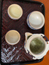 唐豐青花汝窯一壺三杯戶外旅行茶具套裝便攜式茶壺茶杯快客杯帶旅行包 米黃繁花荷韻旅行茶具 曬單實(shí)拍圖
