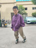 左西童裝男童沖鋒衣兒童春裝外套三合一春秋2025新款男孩痞帥風(fēng)上衣潮 紫色單外套【透氣不悶】 140 建議身高140cm左右 曬單實(shí)拍圖