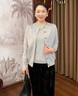 恒源祥媽媽裝春裝針織開衫兩件套裝2025新款中老年女裝夏季短袖外套上衣 灰色 M 建議85-100斤穿 曬單實(shí)拍圖